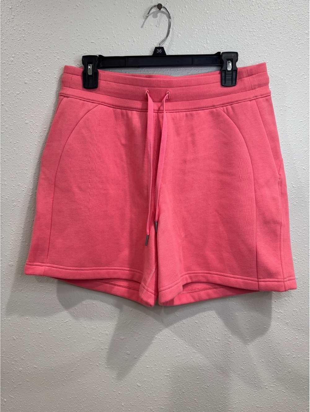 Lululemon Scuba High-Rise Shorts 5” Pink Size 10 Drawstring Cotton Terry